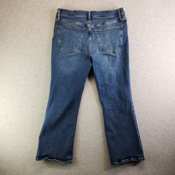 Madewell Jeans Womens 32 Blue Mid Rise Kick Out Cropped Ankle Bootcut Modern - Picture 14 of 15